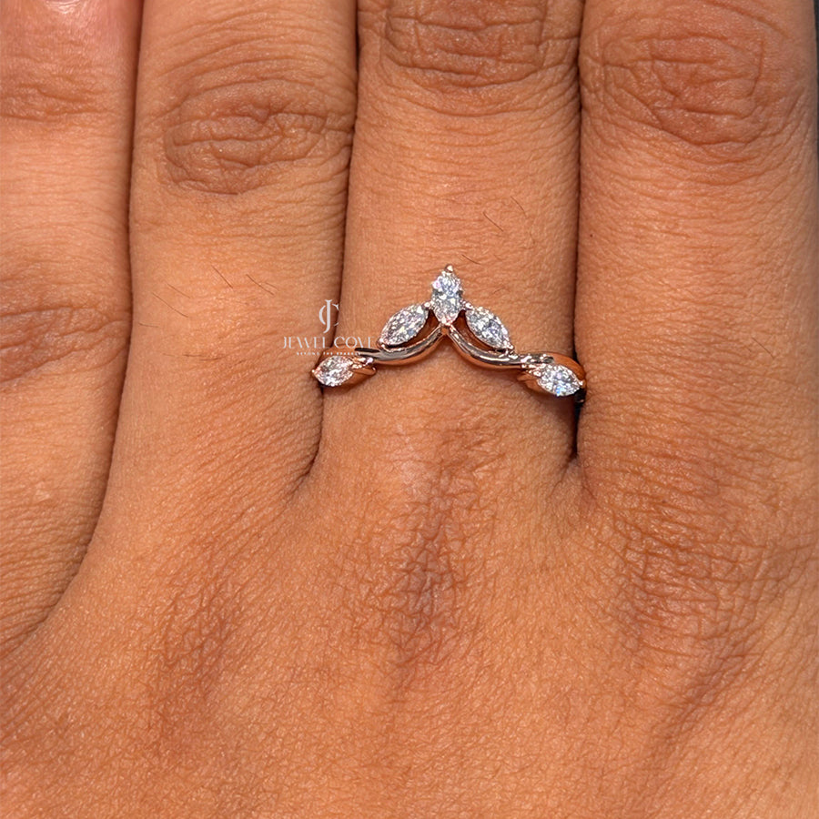 Marquise Diamond Wedding Band | Matching Ring | Lab Grown Diamonds | IGI Certified