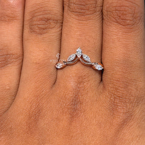 Marquise Diamond Wedding Band | Matching Ring | Lab Grown Diamonds | IGI Certified