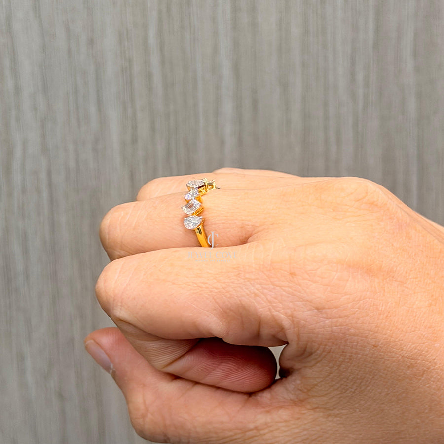 Multi Cuts Diamond Wedding Band | Matching Ring | Lab Grown Diamonds | IGI Certified