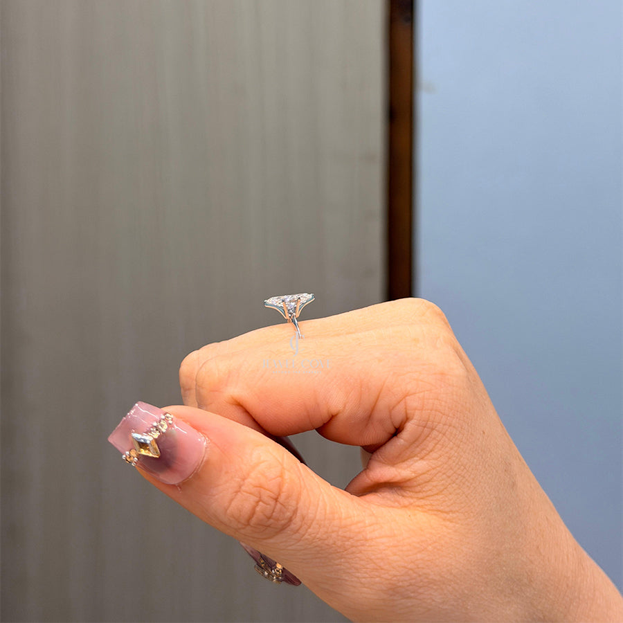 1CT Marquise Solitaire 6 Prong Setting Thin Band | Moissanite Diamond Ring | GRA Certified