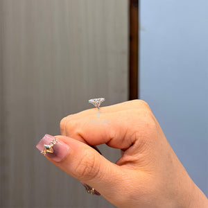 1CT Marquise Solitaire 6 Prong Setting Thin Band | Moissanite Diamond Ring | GRA Certified