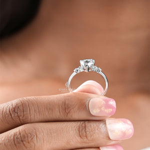 1CT Heart Cut Diamond Promise Ring | Lab Grown Diamonds | IGI Certified