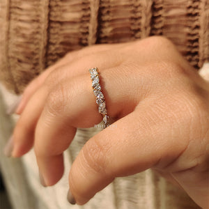 Half Eternity Style Marquise And Round Wedding Band| Lab Grown Diamonds | IGI Certified