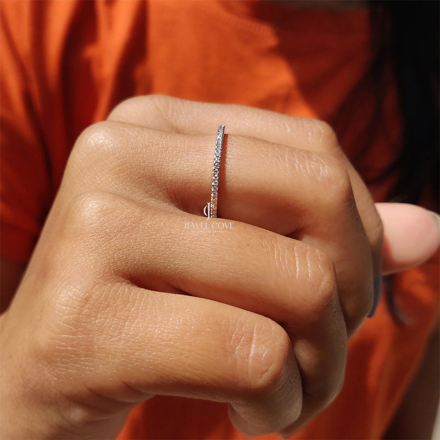 Twisted Eternity Band With Round Lab Grown Diamonds | IGI Certified