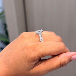 Oval Split Shank Lab Diamond Engagement Ring | IGI Certified