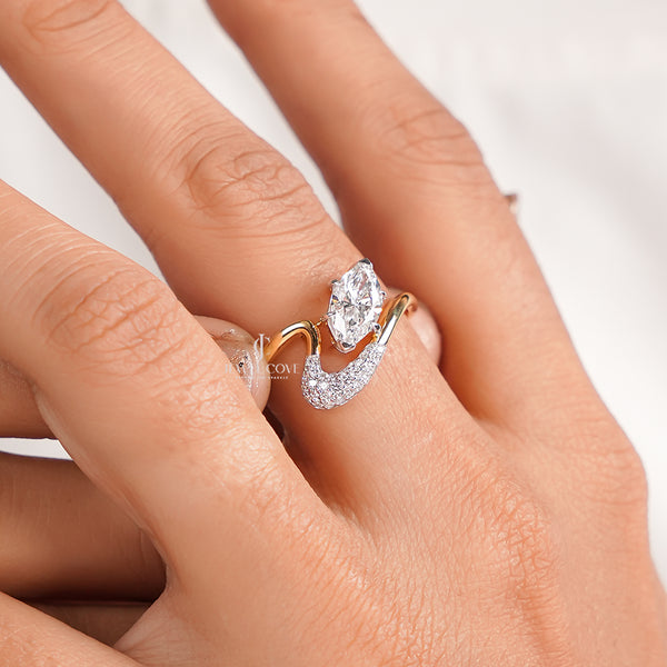 1CT Marquise Lab Diamond Ring For Women | Lab Grown Diamonds | IGI Certified