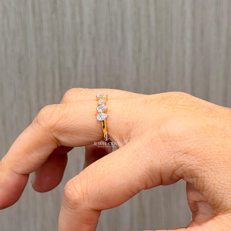 Multi Cuts Diamond Wedding Band | Matching Ring | Lab Grown Diamonds | IGI Certified
