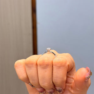 1CT Marquise Solitaire 6 Prong Setting Thin Band | Moissanite Diamond Ring | GRA Certified