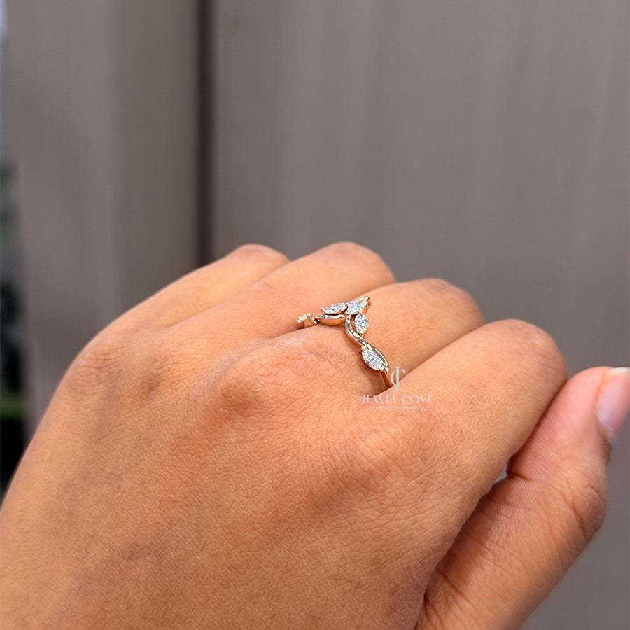 Marquise Diamond Wedding Band | Matching Ring | Lab Grown Diamonds | IGI Certified