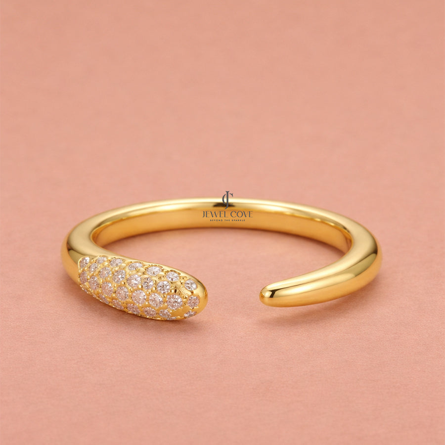 The Sculptural Quad-Layered Stack Lab Diamond 4 Layer Bridal Ring Set