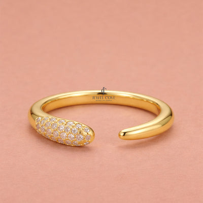 The Sculptural Quad-Layered Stack Lab Diamond 4 Layer Bridal Ring Set