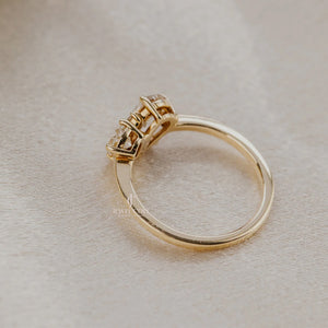 Toi et Moi 1.00 CT Pear Moissanite Diamond Ring | IGI Certified | Two Stone Ring