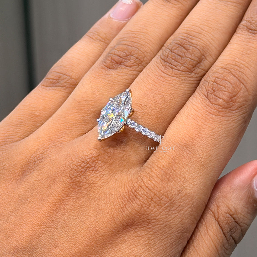 Marquise Stackable Diamond Ring | Engagement Ring | Lab Grown Diamonds | IGI Certified