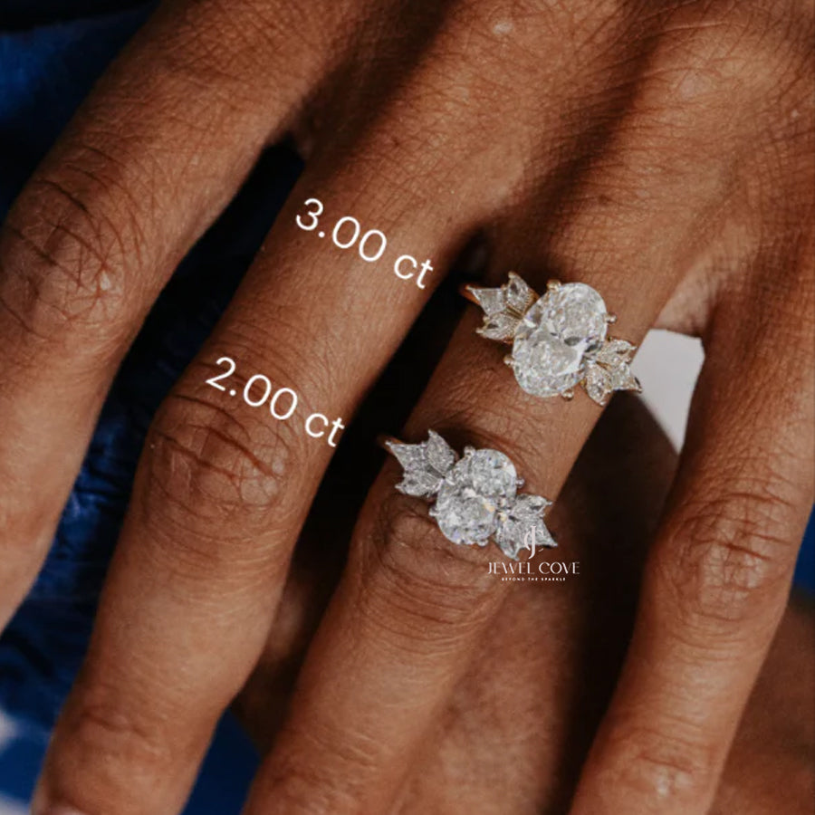 Oval Vintage Engagement Ring | IGI Certified | Lab Grown | EF Color