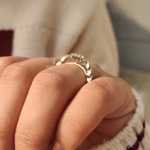 Vintage Oval Cut Diamond Ring in Milgrain Setting | Lab Grown Diamonds | IGI Certified