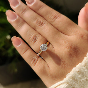 Portuguese Cut Diamond Ring With Tulip Setting | Lab Grown Diamond | solitaire ring | IGI Certified