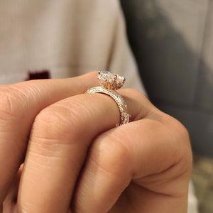 Vintage Art Deco Oval Cut Diamond Ring | Lab Grown Diamonds | IGI Certified