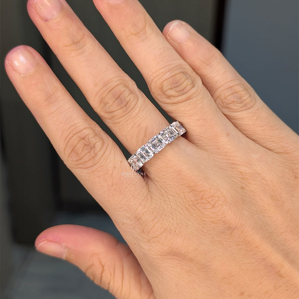 Asscher Cut Lab Grown Diamond Band | Lab Grown Diamonds | IGI Certified