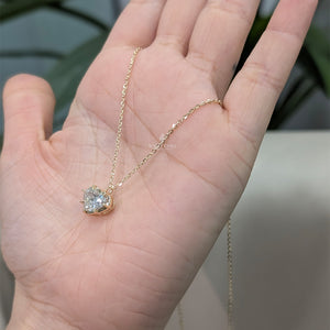 2CT Heart Georgian Collet Set Lab Grown Pendent | Bezel Protect Prong Setting (Only Pendent)