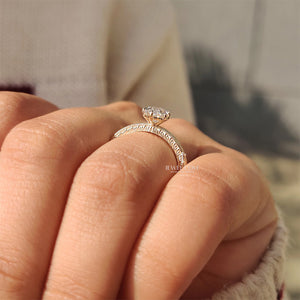 1CT Dutch Marquise Ring in Milgrain Setting | Moissanite Diamonds | GRA Certified