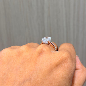 Oval Solitaire Split Shank Diamond Ring | Engagement Ring | Lab Grown Diamonds | IGI Certified