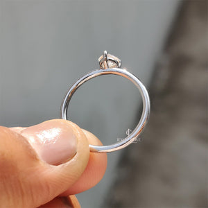 0.50 CT Heart Shape Daily Wear Ring | Lab Grown Diamonds | IGI Certified | E-F Color