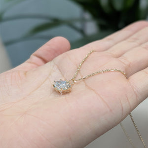 IGI Certified Marquise Georgian Collet Set Lab Grown Pendent | Bezel Protect Prong Setting (Only Pendent)