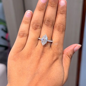 Marquise Stackable Diamond Ring | Engagement Ring | Lab Grown Diamonds | IGI Certified