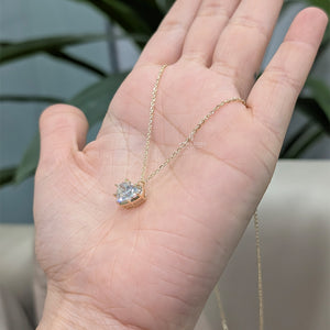 2CT Heart Georgian Collet Set Lab Grown Pendent | Bezel Protect Prong Setting (Only Pendent)