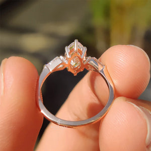 3 Stone Engagement Ring With Marquise And Kite Cut| Lab Grown Diamonds | IGI Certified