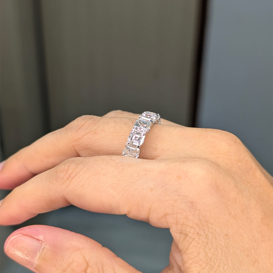 Asscher Cut Lab Grown Diamond Band | Lab Grown Diamonds | IGI Certified