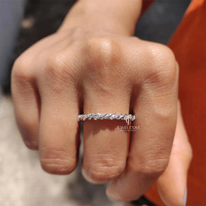 Twisted Eternity Band With Round Lab Grown Diamonds | IGI Certified
