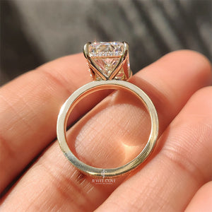 5CT Radiant Engagement Ring with Engraved Shank | Lab Grown Diamonds | IGI Certified