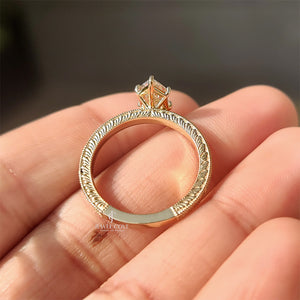 1CT Dutch Marquise Ring in Milgrain Setting | Moissanite Diamonds | GRA Certified