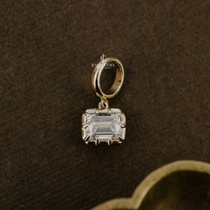 Georgian Collet Set Pendent Charms Lab Grown Pendent | Bezel Protect Prong Setting | IGI Certified | E-F Color