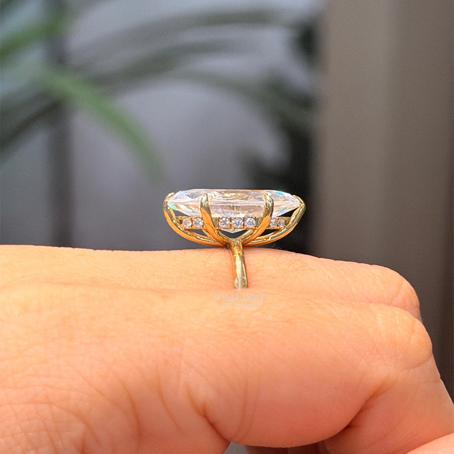 4CT Marquise Solitaire Engagement Ring |  Lab Grown Diamonds | IGI Certificate