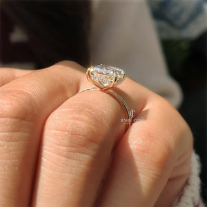 5CT Radiant Engagement Ring with Engraved Shank | Lab Grown Diamonds | IGI Certified
