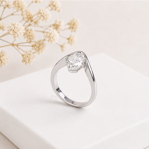 2CT Oval Solitaire Diamond White Gold Ring | Moissanite Diamonds | GRA Certified