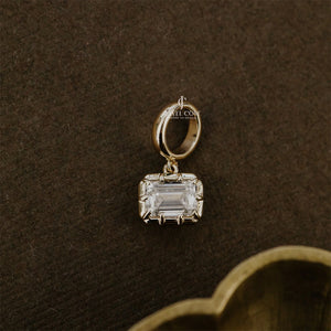 Georgian Collet Set Pendent Charms Lab Grown Pendent | Bezel Protect Prong Setting | IGI Certified | E-F Color