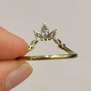 3.50 CT Pear Three Stone Ring | Marquise Wing Bridal Ring Set For Engagement Ring | Lab Grown Diamonds | IGI Certified