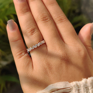 Half Eternity Style Marquise And Round Wedding Band| Lab Grown Diamonds | IGI Certified