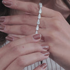 Oval Cut Moissanite Diamond Tennis Bracelet for Women, Luxury Gold Jewelry Collection,Wedding Gift