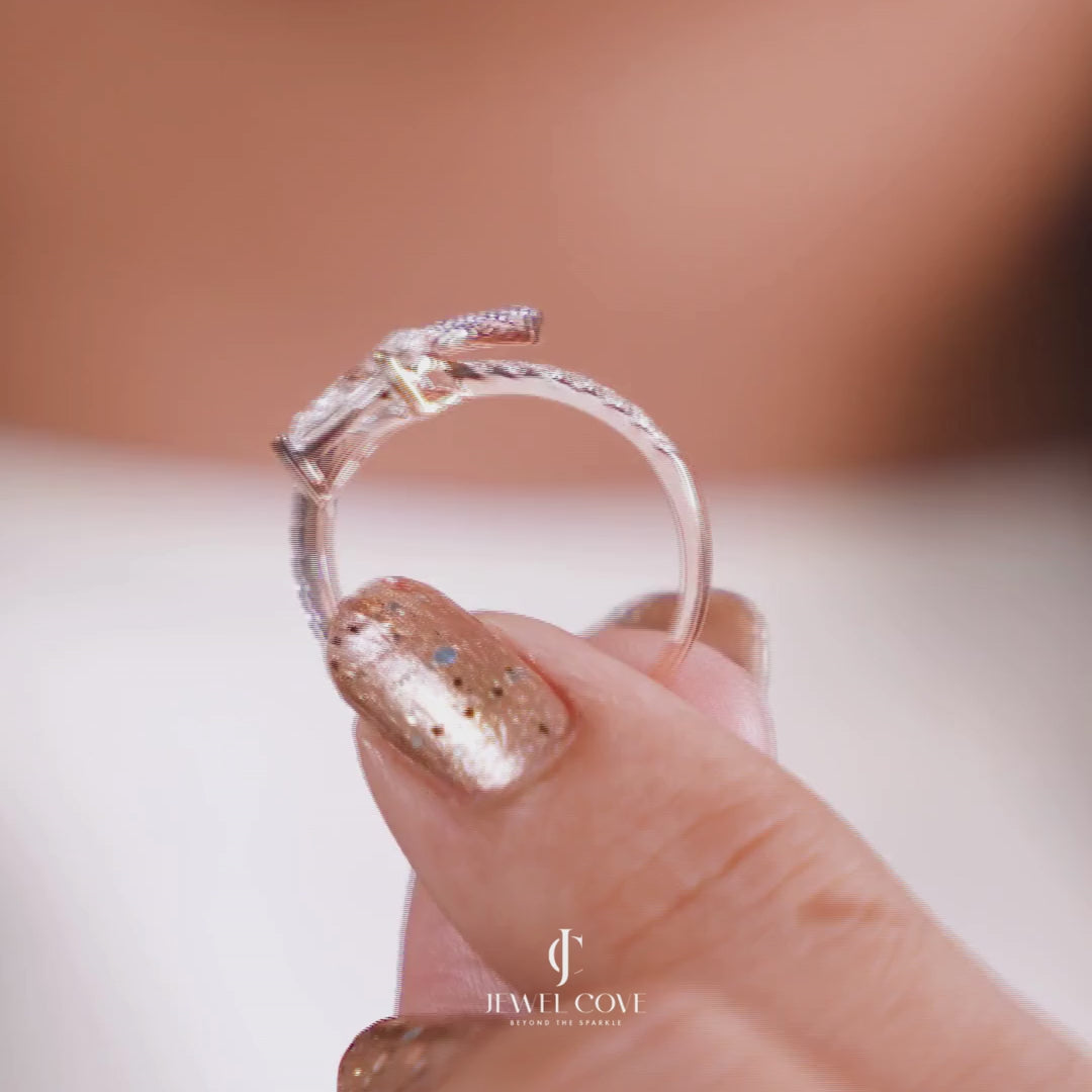 1CT Pear Lab Diamond Ring | 14K Rose Gold | Lab Grown Diamonds | IGI Certified