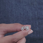 Cushion Lab Grown Diamond Halo Stud Earrings for Any Occasion Stud For Wedding Stud
