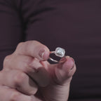 Asscher Cut Lab Grown Diamond Halo Setting, Asscher Shape Bridal Ring