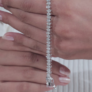 Pear Linked Bracelet Lab Grown Bezel Setting | IGI Certified | VVS-VS Clarity