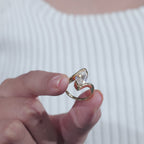 Marquise Cut Diamond Solitaire Ring with Unique V-Shaped Setting 18K Gold Ring