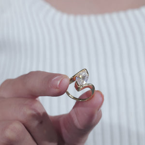 Marquise Lab Solitaire V-Shaped Setting Ring | IGI Certified | Solitaire Ring