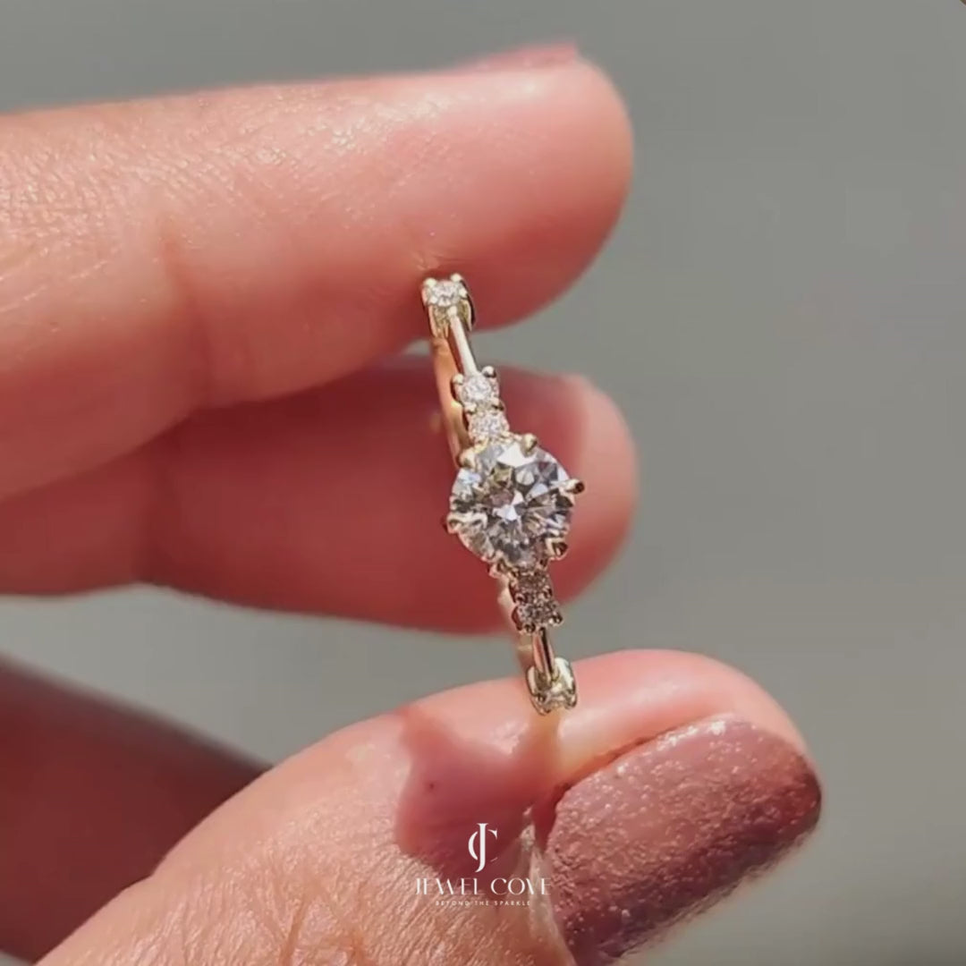 Round Diamond Engagement Ring with Muse Setting | Lab Grown Diamonds |  IGI Certified