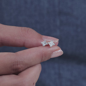 1CT Princess Moissanite Diamond Stud Earrings for Women | Wedding Studs For Her | IGI Certified